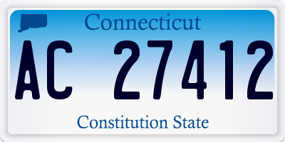 CT license plate AC27412
