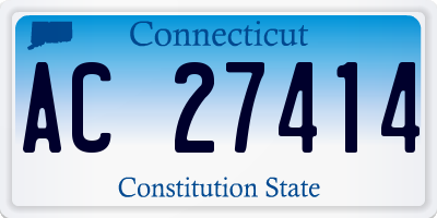 CT license plate AC27414