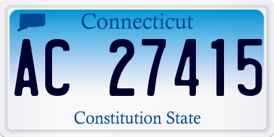 CT license plate AC27415