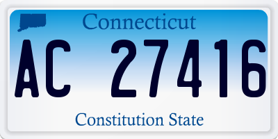 CT license plate AC27416