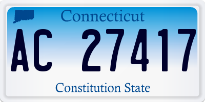 CT license plate AC27417