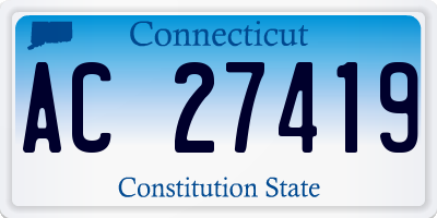 CT license plate AC27419