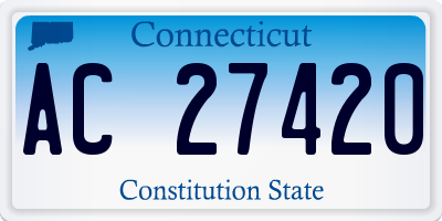 CT license plate AC27420