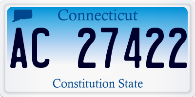 CT license plate AC27422