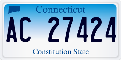 CT license plate AC27424