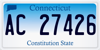 CT license plate AC27426