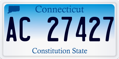 CT license plate AC27427