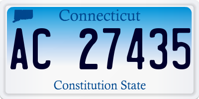 CT license plate AC27435