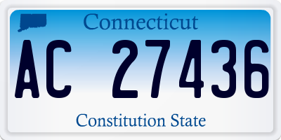 CT license plate AC27436