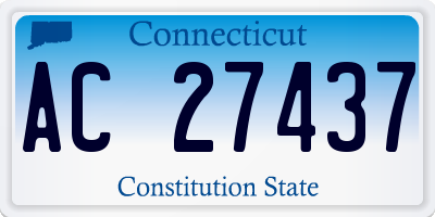 CT license plate AC27437