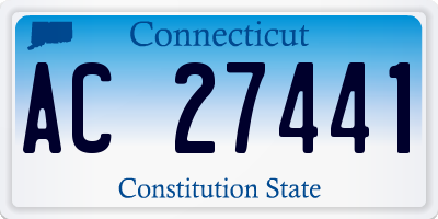 CT license plate AC27441