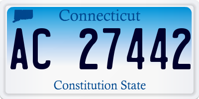 CT license plate AC27442