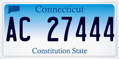 CT license plate AC27444