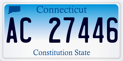 CT license plate AC27446