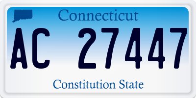 CT license plate AC27447