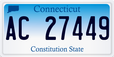 CT license plate AC27449