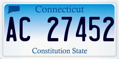 CT license plate AC27452