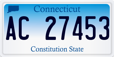 CT license plate AC27453