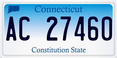 CT license plate AC27460