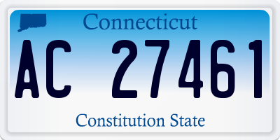 CT license plate AC27461