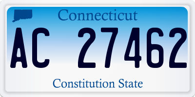 CT license plate AC27462