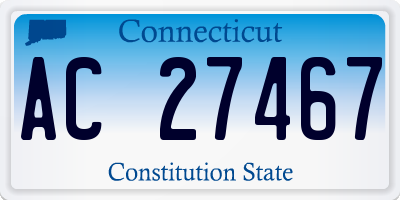 CT license plate AC27467