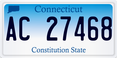 CT license plate AC27468