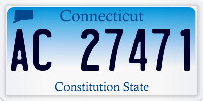 CT license plate AC27471