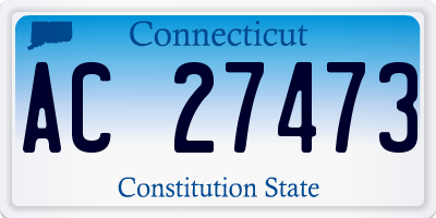 CT license plate AC27473