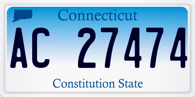 CT license plate AC27474