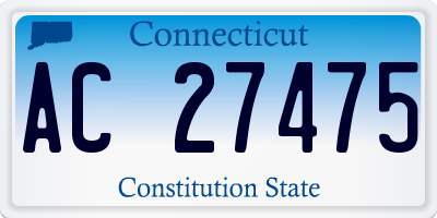CT license plate AC27475