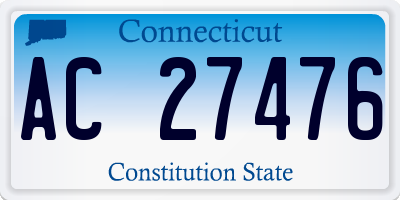 CT license plate AC27476