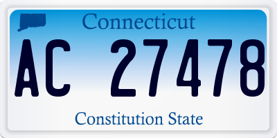 CT license plate AC27478