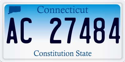 CT license plate AC27484