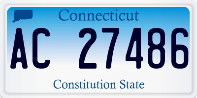 CT license plate AC27486