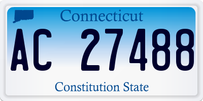 CT license plate AC27488