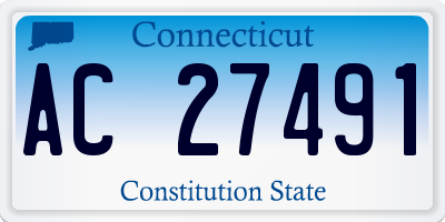 CT license plate AC27491