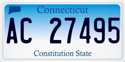 CT license plate AC27495