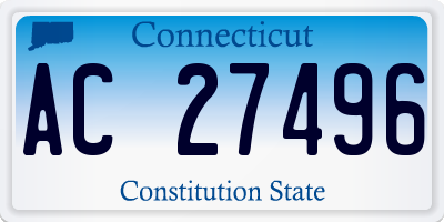 CT license plate AC27496