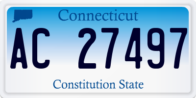 CT license plate AC27497