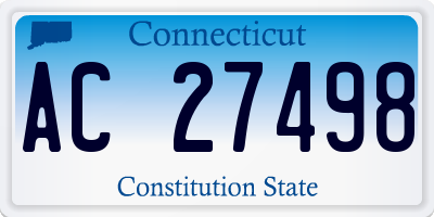 CT license plate AC27498