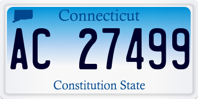 CT license plate AC27499