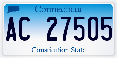 CT license plate AC27505