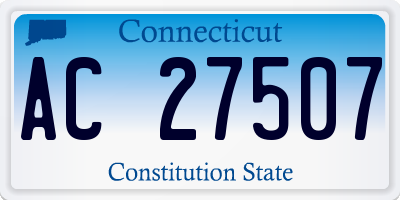 CT license plate AC27507