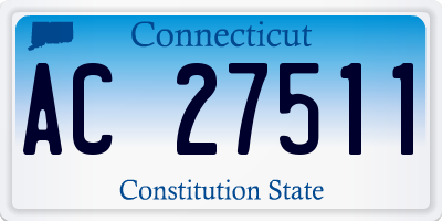 CT license plate AC27511