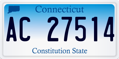 CT license plate AC27514