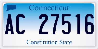 CT license plate AC27516