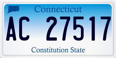 CT license plate AC27517