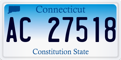 CT license plate AC27518