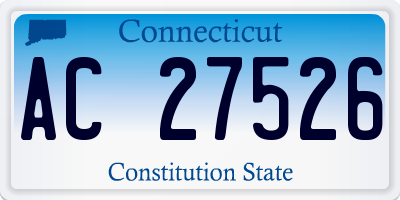 CT license plate AC27526